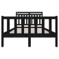 vidaXL Estructura de cama de madera maciza negra 120x200 cm vidaXL Estructura de cama de madera maciza negra 120x200 cm