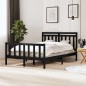vidaXL Estructura de cama de madera maciza negro 140x200 cm vidaXL Estructura de cama de madera maciza negro 140x200 cm