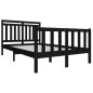 vidaXL Estructura de cama de madera maciza negro 140x200 cm vidaXL Estructura de cama de madera maciza negro 140x200 cm