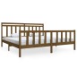 vidaXL Estructura de cama de madera maciza marrón miel 200x200 cm