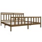vidaXL Estructura de cama de madera maciza marrón miel 200x200 cm