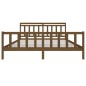 vidaXL Estructura de cama de madera maciza marrón miel 200x200 cm