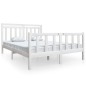 vidaXL Estructura de cama de madera maciza blanca 160x200 cm vidaXL Estructura de cama de madera maciza blanca 160x200 cm