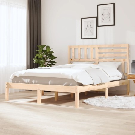 vidaXL Estructura de cama madera maciza de pino 140x200 cm