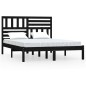 vidaXL Estructura de cama de madera maciza pino negra 120x190 cm vidaXL Estructura de cama de madera maciza pino negra 120x190 cm