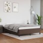 vidaXL Estructura de cama de cuero sintético marrón 140x190 cm