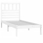 vidaXL Estructura de cama madera maciza de pino blanca 90x200 cm