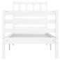 vidaXL Estructura de cama madera maciza blanco individual 75x190 cm vidaXL Estructura de cama madera maciza blanco individual 75x190 cm