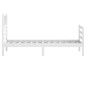 vidaXL Estructura de cama madera maciza blanco individual 75x190 cm vidaXL Estructura de cama madera maciza blanco individual 75x190 cm