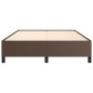 vidaXL Estructura de cama de cuero sintético marrón 140x190 cm