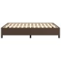 vidaXL Estructura de cama de cuero sintético marrón 140x190 cm