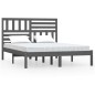 vidaXL Estructura de cama de madera maciza de pino gris 160x200 cm vidaXL Estructura de cama de madera maciza de pino gris 160x200 cm