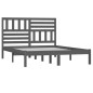 vidaXL Estructura de cama de madera maciza de pino gris 160x200 cm vidaXL Estructura de cama de madera maciza de pino gris 160x200 cm