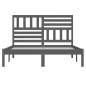 vidaXL Estructura de cama de madera maciza de pino gris 160x200 cm vidaXL Estructura de cama de madera maciza de pino gris 160x200 cm