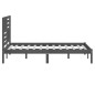 vidaXL Estructura de cama de madera maciza de pino gris 160x200 cm vidaXL Estructura de cama de madera maciza de pino gris 160x200 cm