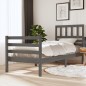 vidaXL Estructura de cama de madera maciza gris 100x200 cm vidaXL Estructura de cama de madera maciza gris 100x200 cm