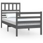 vidaXL Estructura de cama de madera maciza gris 100x200 cm vidaXL Estructura de cama de madera maciza gris 100x200 cm