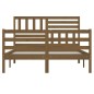 vidaXL Estructura de cama madera maciza marrón miel 5FT 150x200 cm vidaXL Estructura de cama madera maciza marrón miel 5FT 150x200 cm
