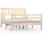 vidaXL Estructura de cama de madera maciza 135x190 cm vidaXL Estructura de cama de madera maciza 135x190 cm