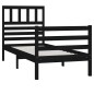 vidaXL Estructura de cama madera maciza negro 90x200 cm vidaXL Estructura de cama madera maciza negro 90x200 cm