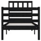 vidaXL Estructura de cama madera maciza negro 90x200 cm vidaXL Estructura de cama madera maciza negro 90x200 cm