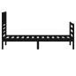 vidaXL Estructura de cama madera maciza negro 90x200 cm vidaXL Estructura de cama madera maciza negro 90x200 cm