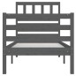 vidaXL Estructura de cama madera maciza gris 90x200 cm vidaXL Estructura de cama madera maciza gris 90x200 cm