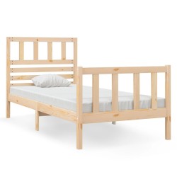 vidaXL Estructura de cama madera maciza individual 75x190 cm