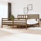 vidaXL Estructura de cama madera maciza marrón miel 200x200 cm