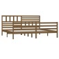 vidaXL Estructura de cama madera maciza marrón miel 200x200 cm