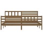vidaXL Estructura de cama madera maciza marrón miel 200x200 cm