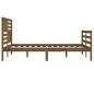 vidaXL Estructura de cama madera maciza marrón miel 200x200 cm