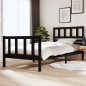vidaXL Estructura de cama madera maciza negro 100x200 cm vidaXL Estructura de cama madera maciza negro 100x200 cm