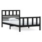 vidaXL Estructura de cama madera maciza negro 100x200 cm vidaXL Estructura de cama madera maciza negro 100x200 cm