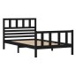 vidaXL Estructura de cama madera maciza negro 100x200 cm vidaXL Estructura de cama madera maciza negro 100x200 cm