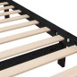 vidaXL Estructura de cama madera maciza negro 100x200 cm vidaXL Estructura de cama madera maciza negro 100x200 cm