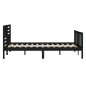 vidaXL Estructura de cama doble madera maciza negra 135x190 cm vidaXL Estructura de cama doble madera maciza negra 135x190 cm