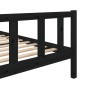 vidaXL Estructura de cama doble madera maciza negra 135x190 cm vidaXL Estructura de cama doble madera maciza negra 135x190 cm