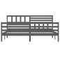 vidaXL Estructura de cama madera maciza gris 180x200 cm vidaXL Estructura de cama madera maciza gris 180x200 cm