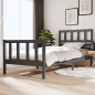 vidaXL Estructura de cama de madera maciza gris 100x200 cm vidaXL Estructura de cama de madera maciza gris 100x200 cm