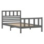 vidaXL Estructura de cama de madera maciza gris 100x200 cm vidaXL Estructura de cama de madera maciza gris 100x200 cm