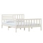 vidaXL Estructura de cama de madera maciza blanca 160x200 cm vidaXL Estructura de cama de madera maciza blanca 160x200 cm