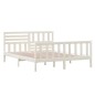 vidaXL Estructura de cama de madera maciza blanca 160x200 cm vidaXL Estructura de cama de madera maciza blanca 160x200 cm
