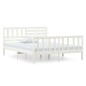 vidaXL Estructura de cama de madera maciza blanco 120x190cm vidaXL Estructura de cama de madera maciza blanco 120x190cm