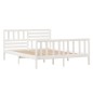 vidaXL Estructura de cama de madera maciza blanco 120x190cm vidaXL Estructura de cama de madera maciza blanco 120x190cm