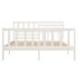 vidaXL Estructura de cama de madera maciza blanco 120x190cm vidaXL Estructura de cama de madera maciza blanco 120x190cm