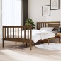 vidaXL Estructura de cama de madera maciza marrón miel 120x190 cm vidaXL Estructura de cama de madera maciza marrón miel 120x190 cm