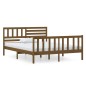 vidaXL Estructura de cama de madera maciza marrón miel 120x190 cm vidaXL Estructura de cama de madera maciza marrón miel 120x190 cm