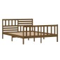 vidaXL Estructura de cama de madera maciza marrón miel 120x190 cm vidaXL Estructura de cama de madera maciza marrón miel 120x190 cm