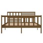 vidaXL Estructura de cama de madera maciza marrón miel 120x190 cm vidaXL Estructura de cama de madera maciza marrón miel 120x190 cm
